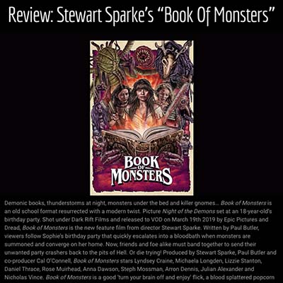 Review: Stewart Sparke’s “Book Of Monsters”